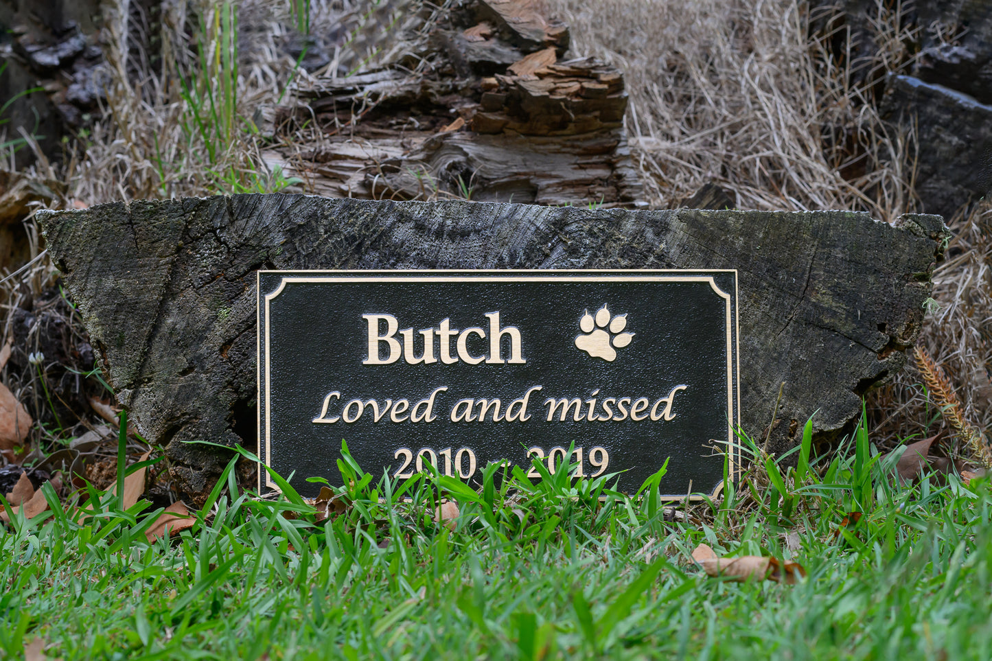 Bronze Pet Memorial Plaque - 30 x 15cm