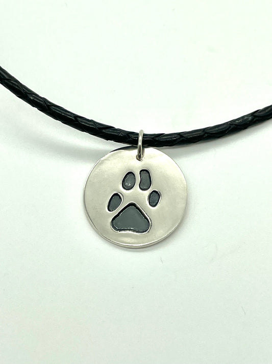 Pure Silver Paw or Nose Print Memorial Charm