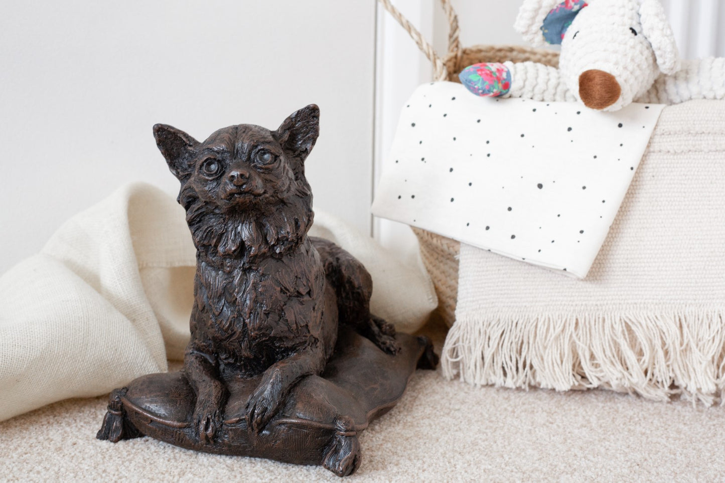 CAST RESIN CHIHUAHUA FIGURINE DOG URN