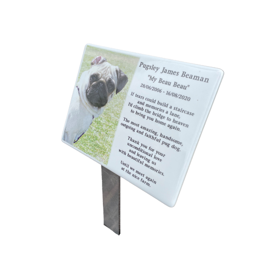 Personalised Garden Stake Pet - Photo Ceramic