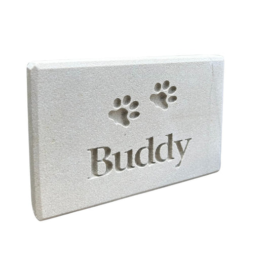 Personalised Sandstone Paw Print Plaque