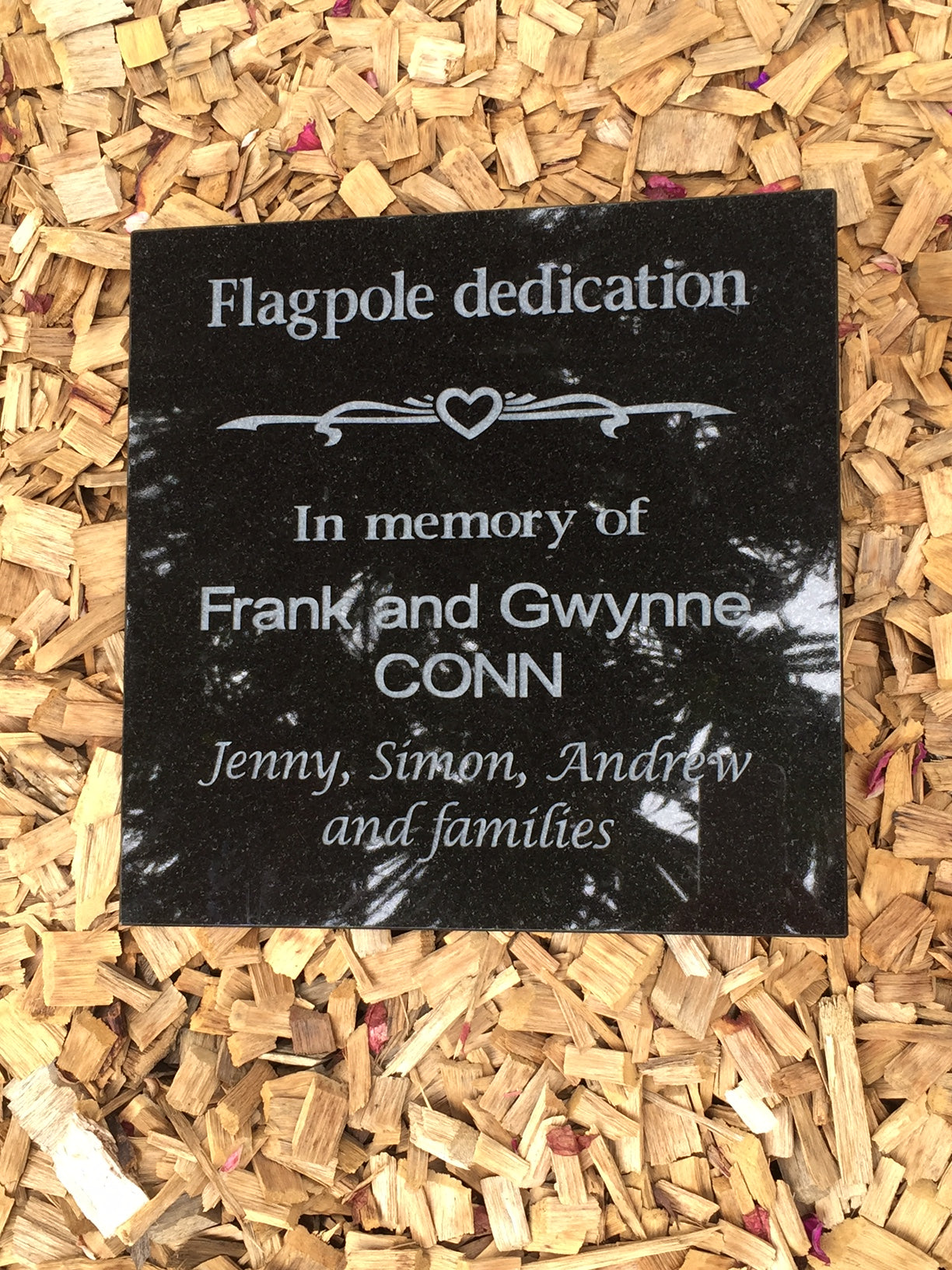 Personalised Sandstone or Granite Memorial Plaque - 30cm x 30cm
