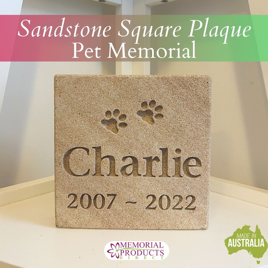 Personalised 15cm Australian Sandstone Pet Memorial Plaque