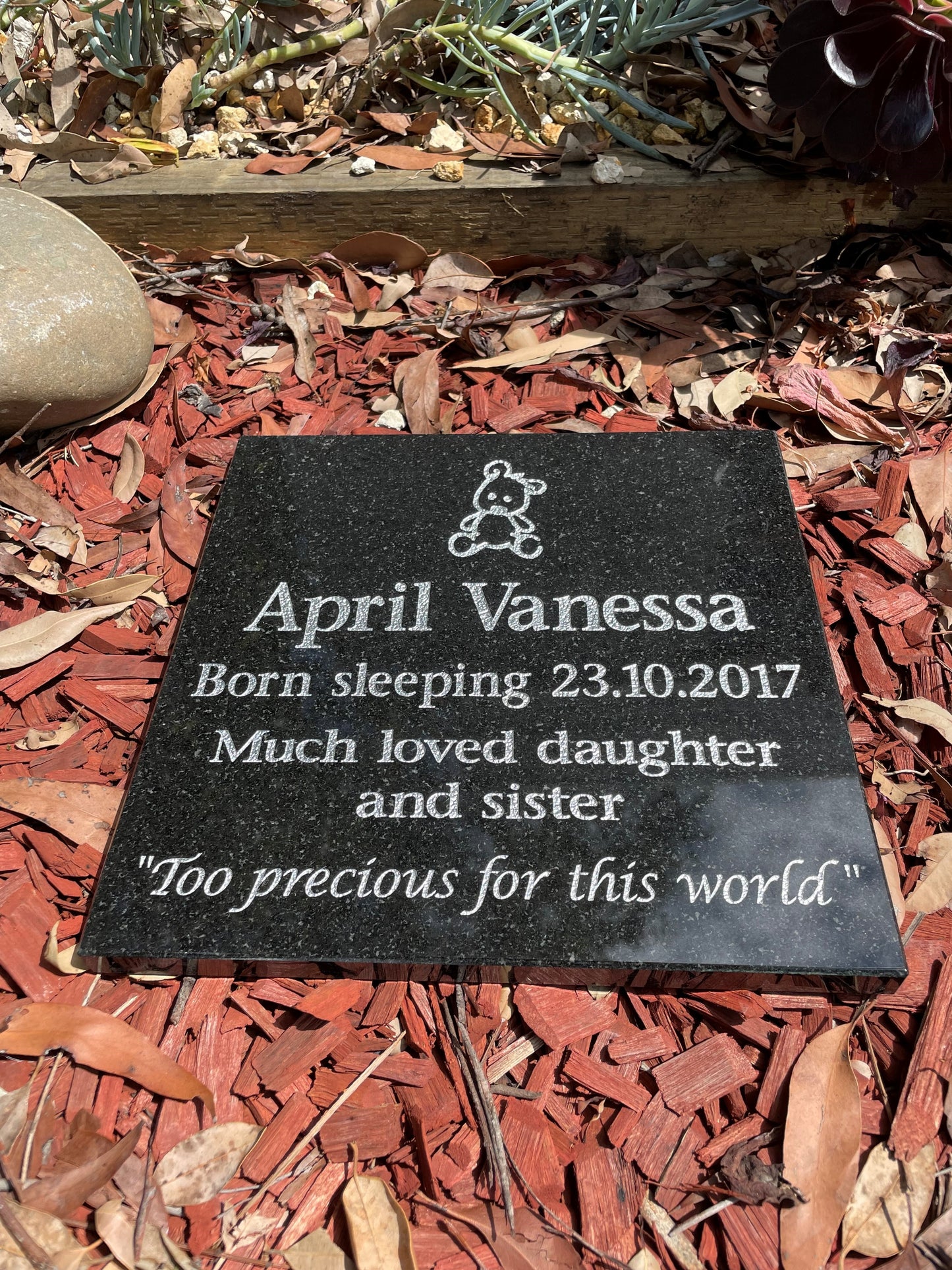 Personalised Sandstone or Granite Memorial Plaque - 30cm x 30cm