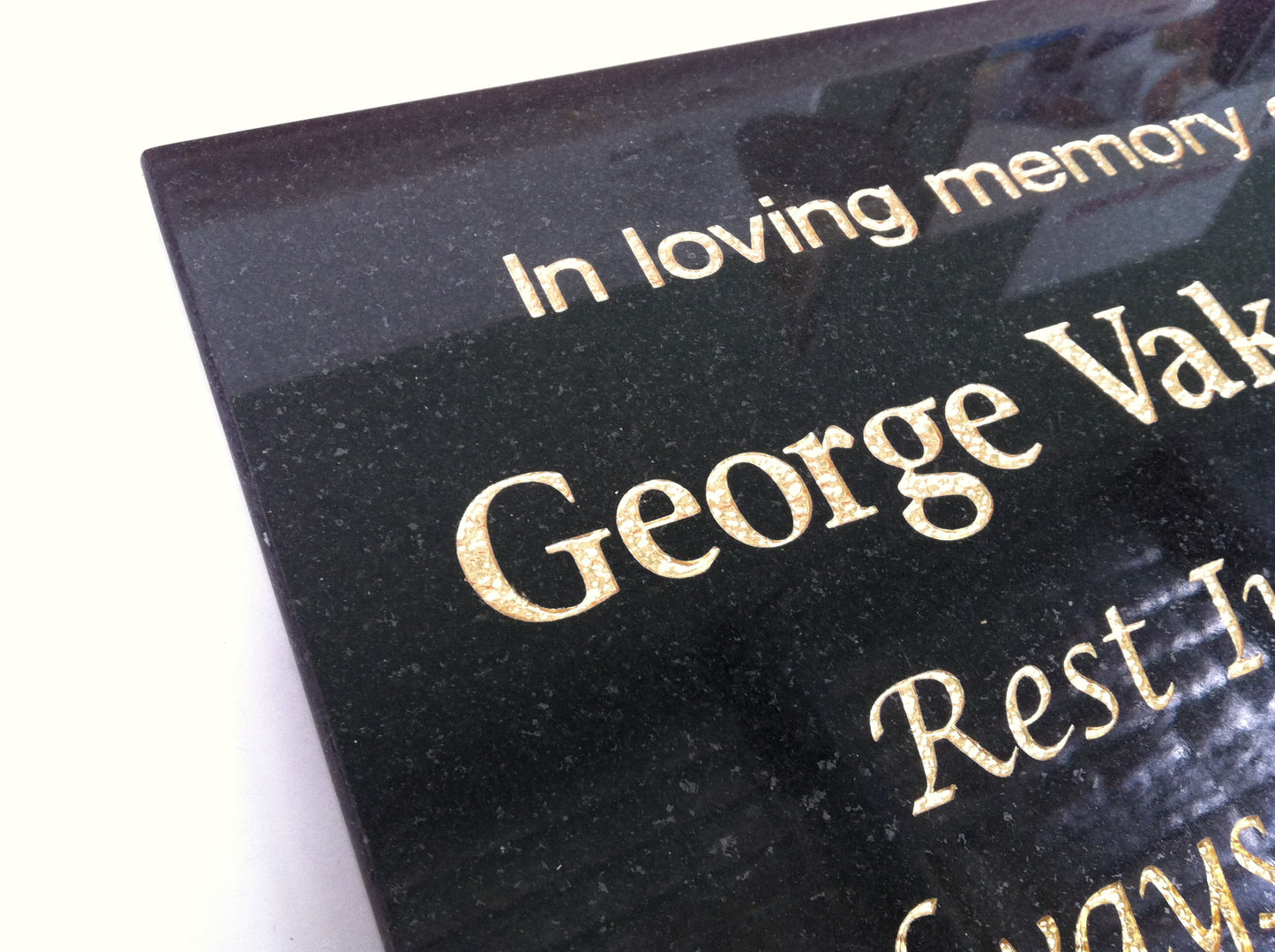 Personalised Sandstone or Granite Memorial Plaque - 30cm x 30cm