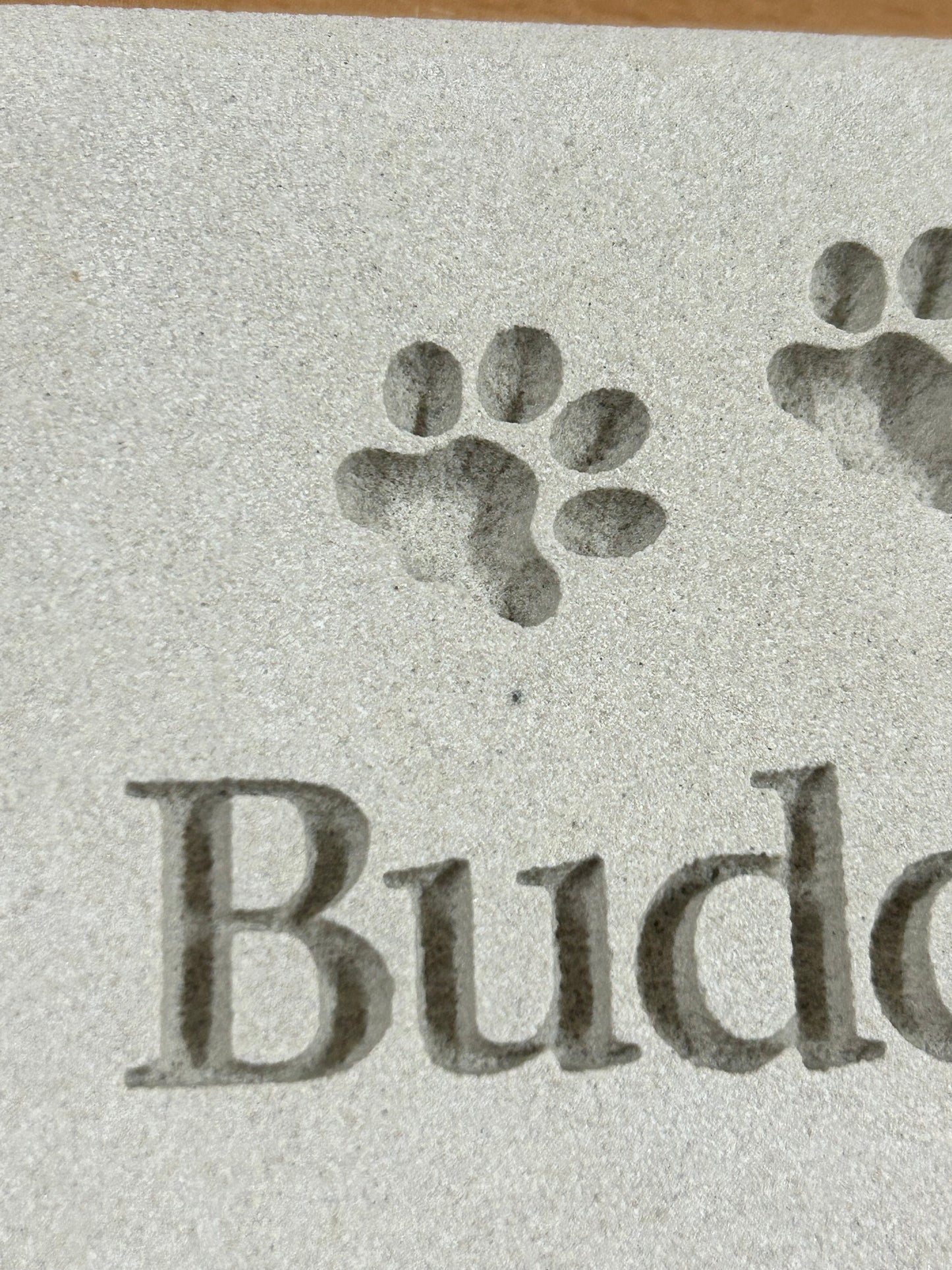 Personalised Sandstone Paw Print Plaque
