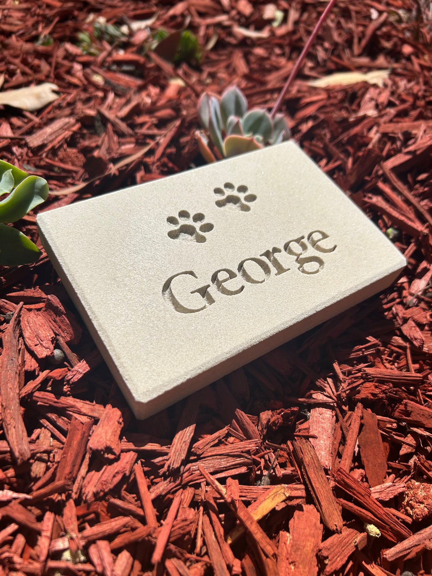 Personalised Sandstone Paw Print Plaque