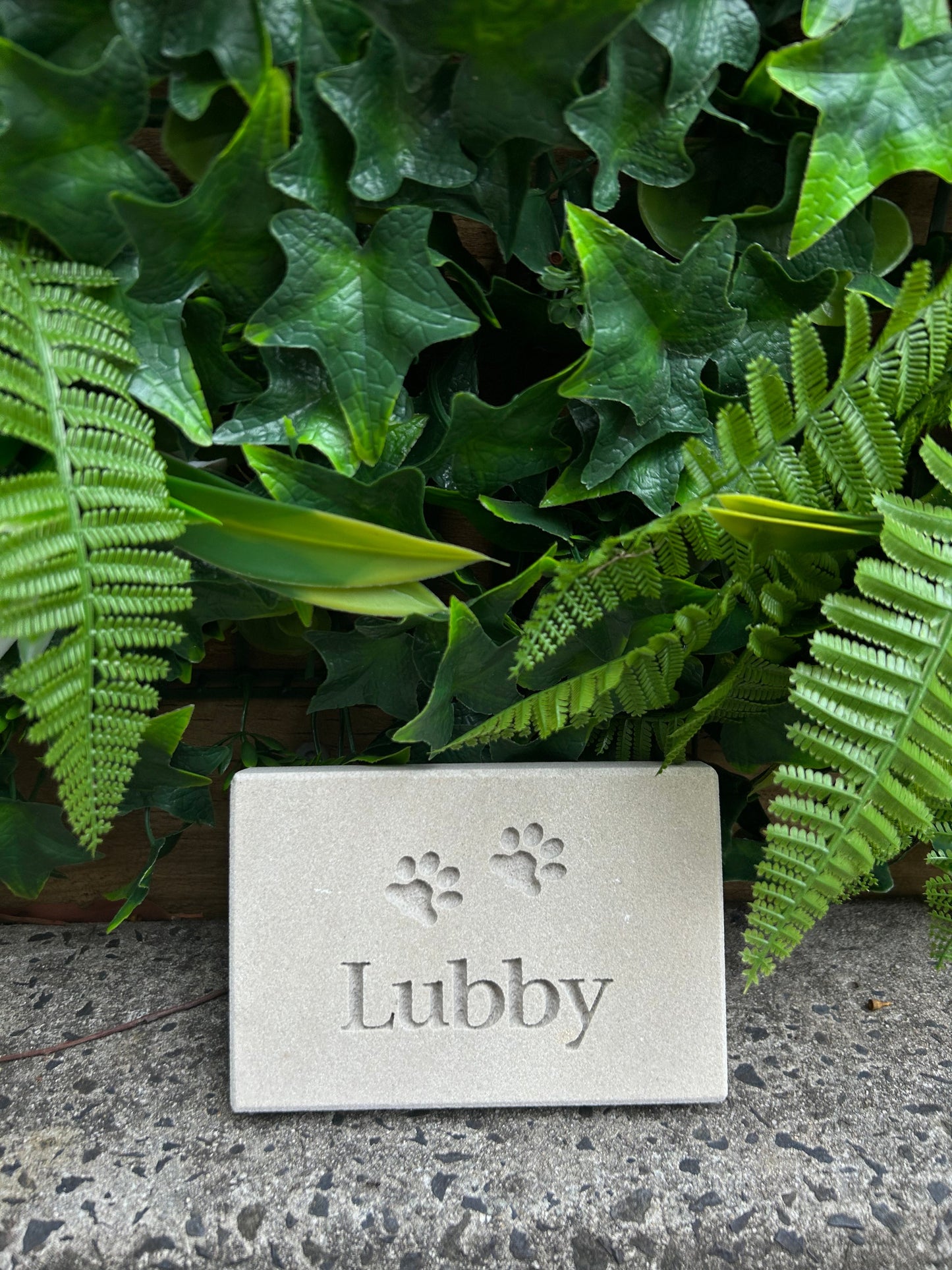 Personalised Sandstone Paw Print Plaque