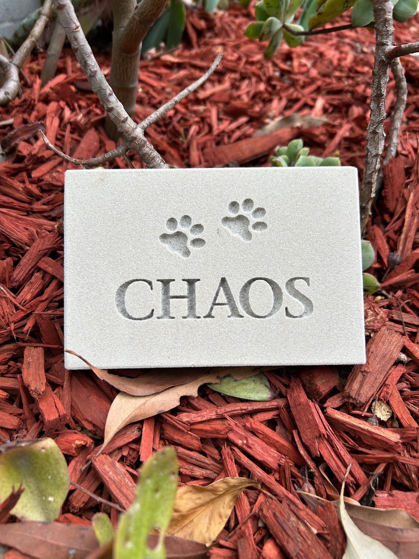 Personalised Sandstone Paw Print Plaque