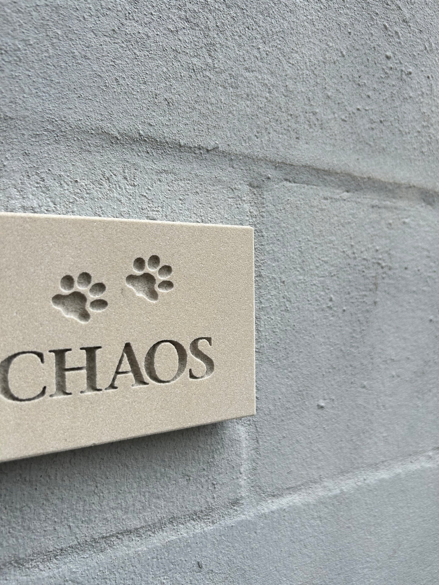 Personalised Sandstone Paw Print Plaque