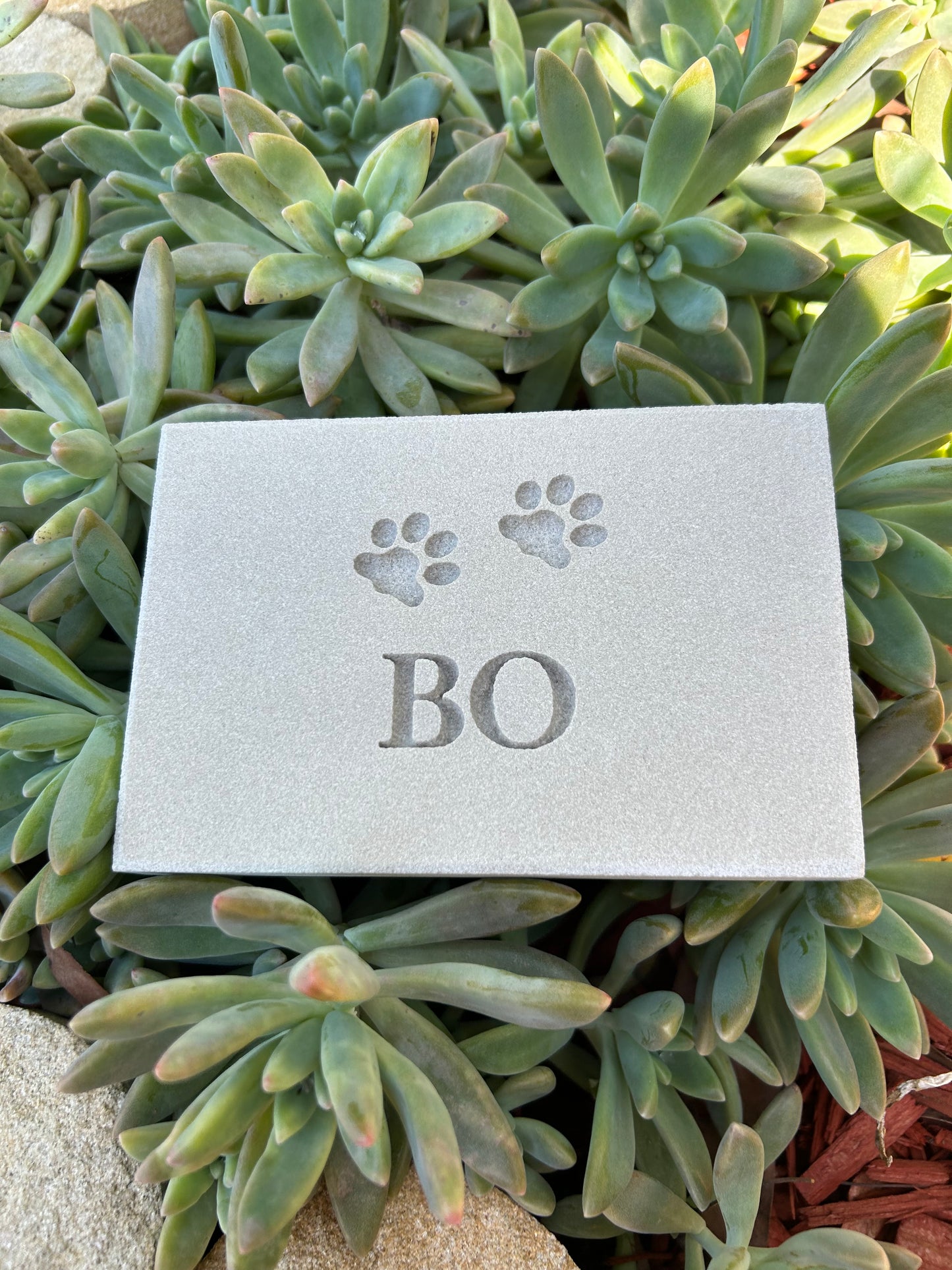 Personalised Sandstone Paw Print Plaque
