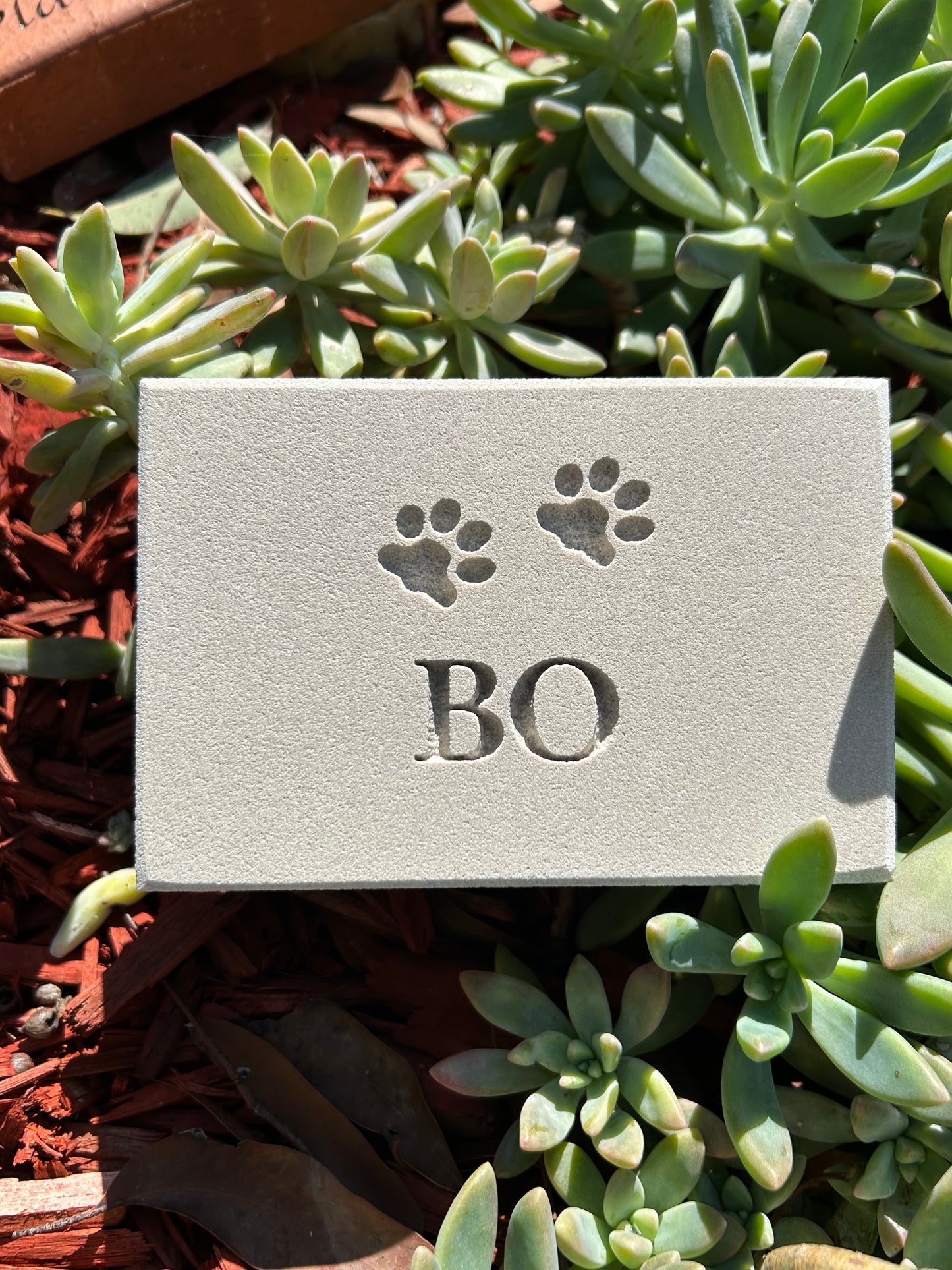 Personalised Sandstone Paw Print Plaque