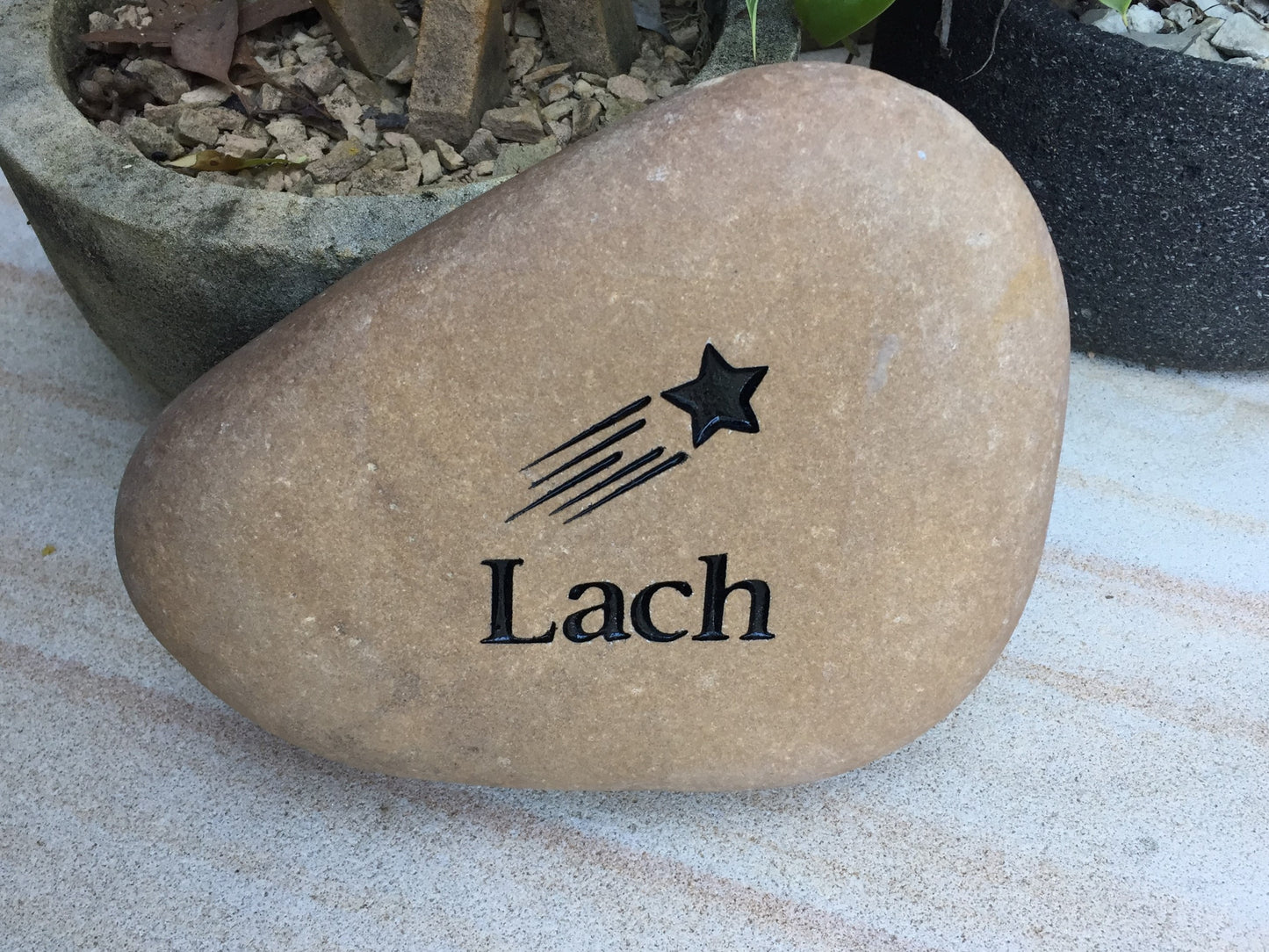Engraved Riverstone Memorial with Personalised Tribute