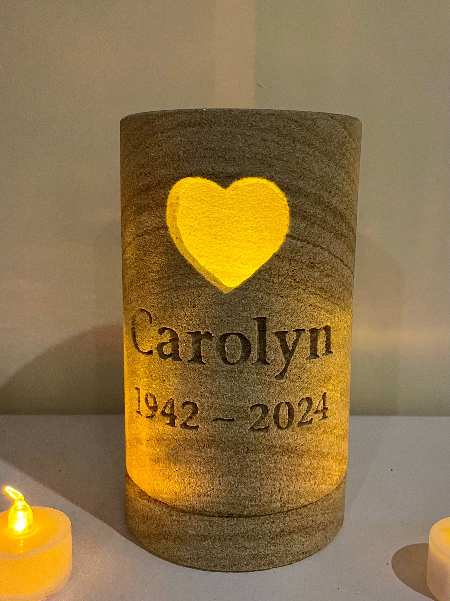 Personalised Memorial Sandstone Lantern