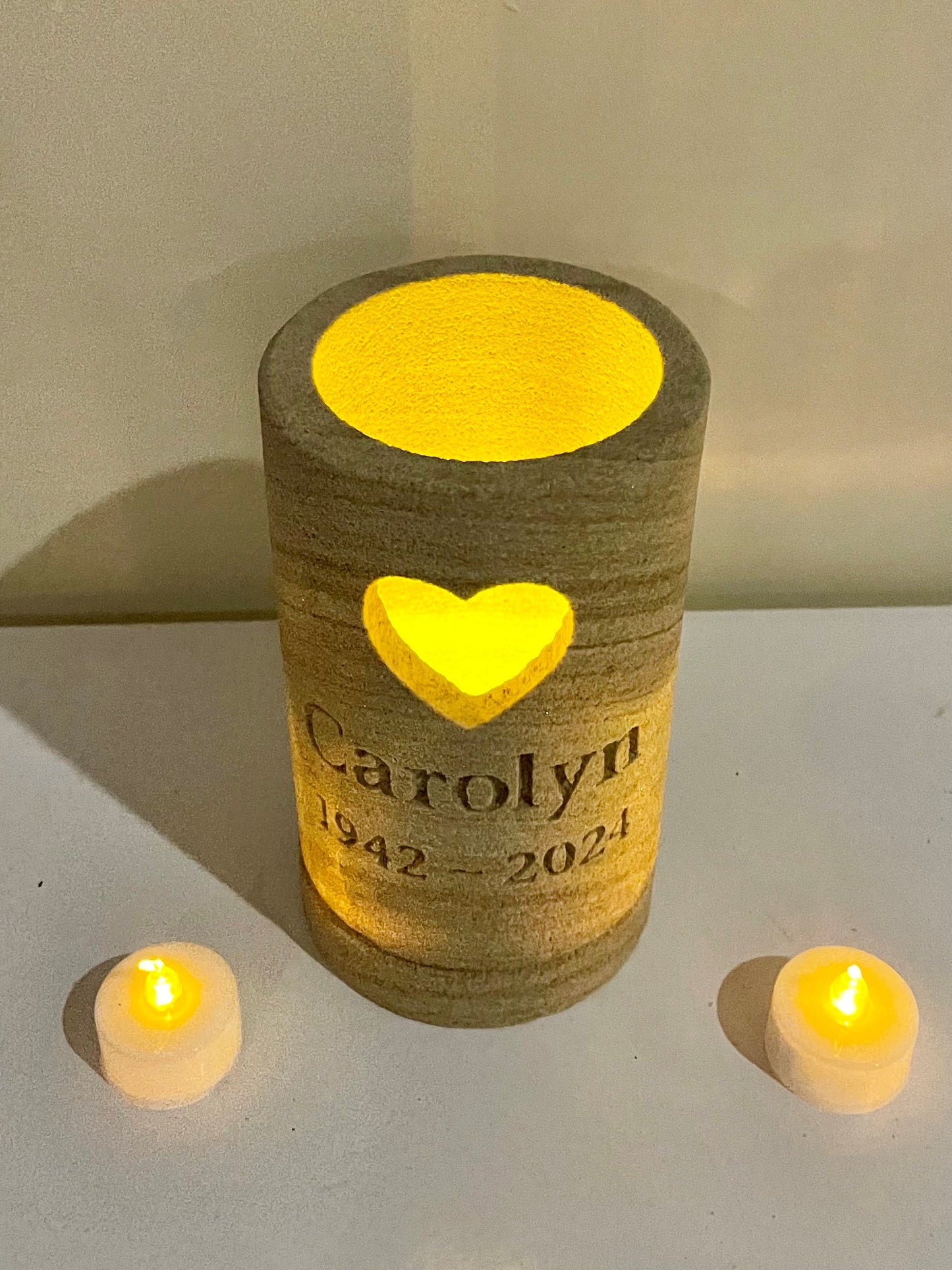 Personalised Memorial Sandstone Lantern