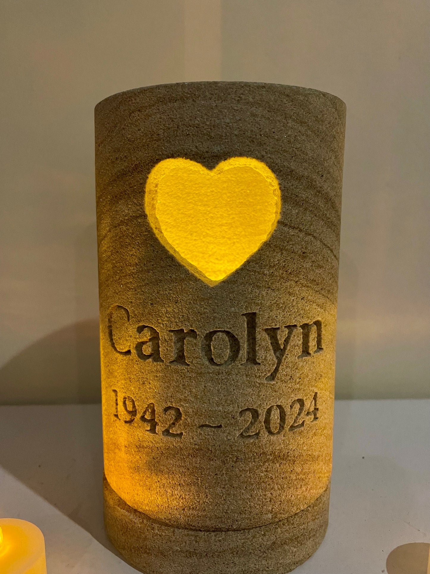 Personalised Memorial Sandstone Lantern