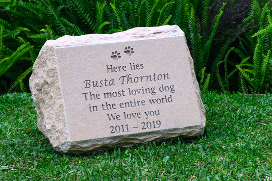 Australian Sandstone Memorial Marker with Personalised Engraving