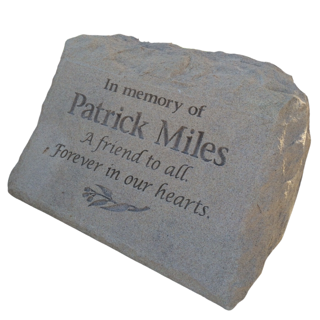 Australian Sandstone Memorial Marker with Personalised Engraving
