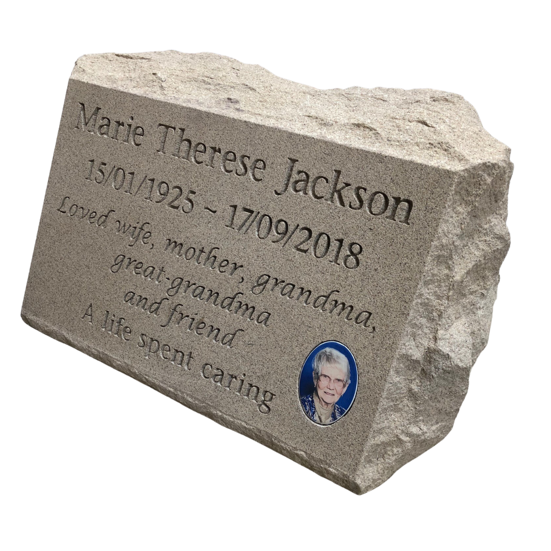 Australian Sandstone Memorial Marker with Personalised Engraving