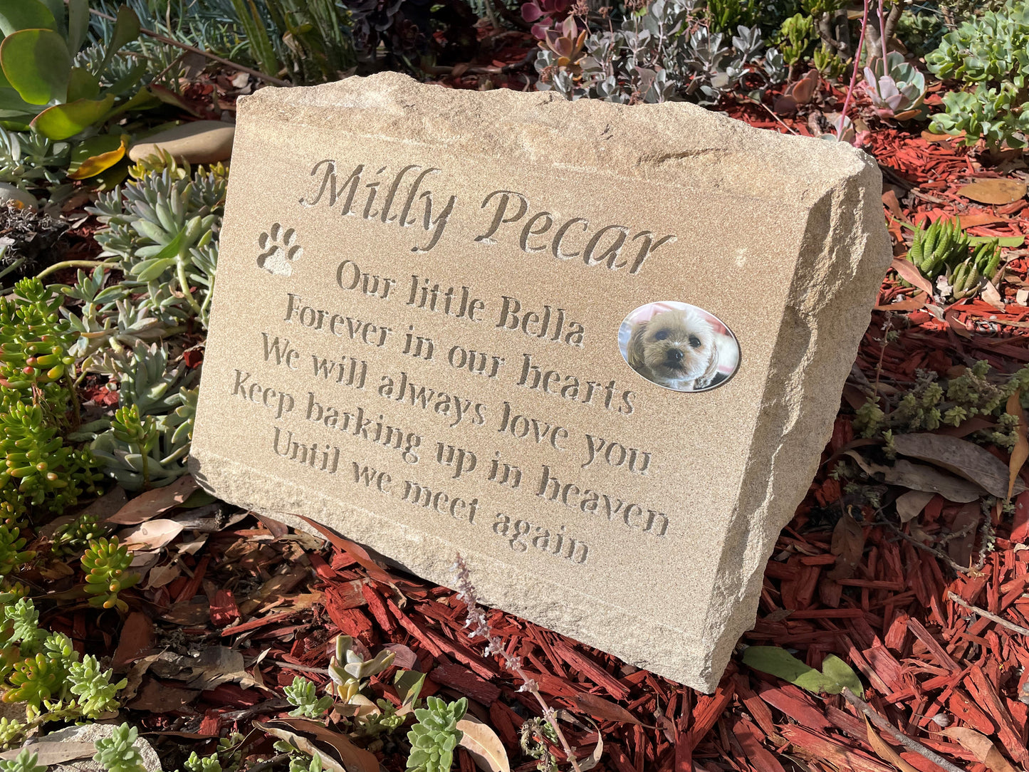 Australian Sandstone Memorial Marker with Personalised Engraving