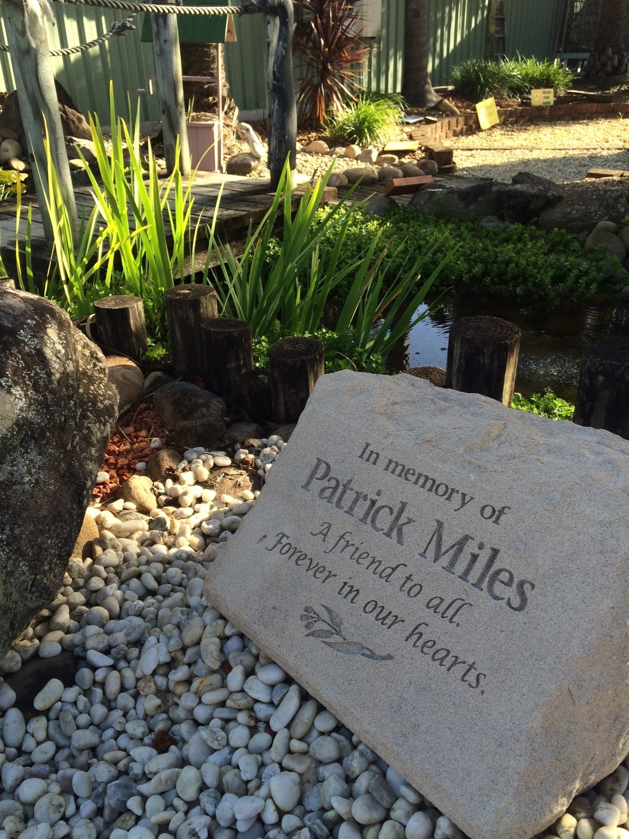 Australian Sandstone Memorial Marker with Personalised Engraving
