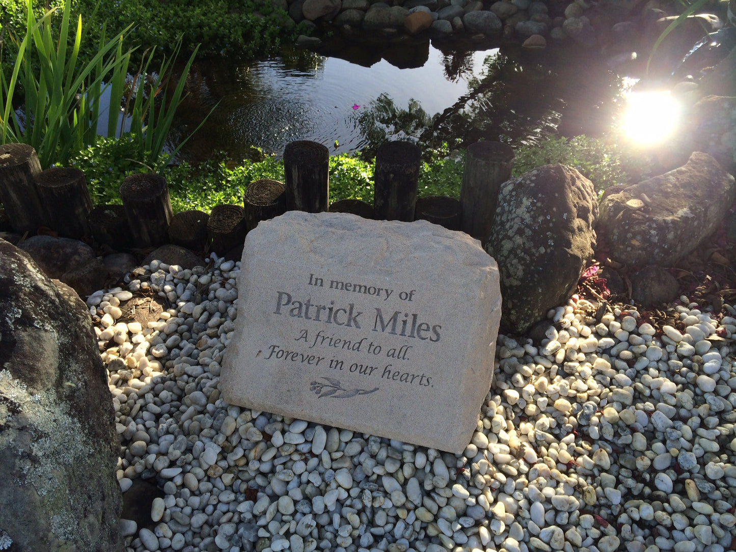 Australian Sandstone Memorial Marker with Personalised Engraving