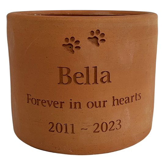 Personalised Plant Pot Living Pet Memorial - Round