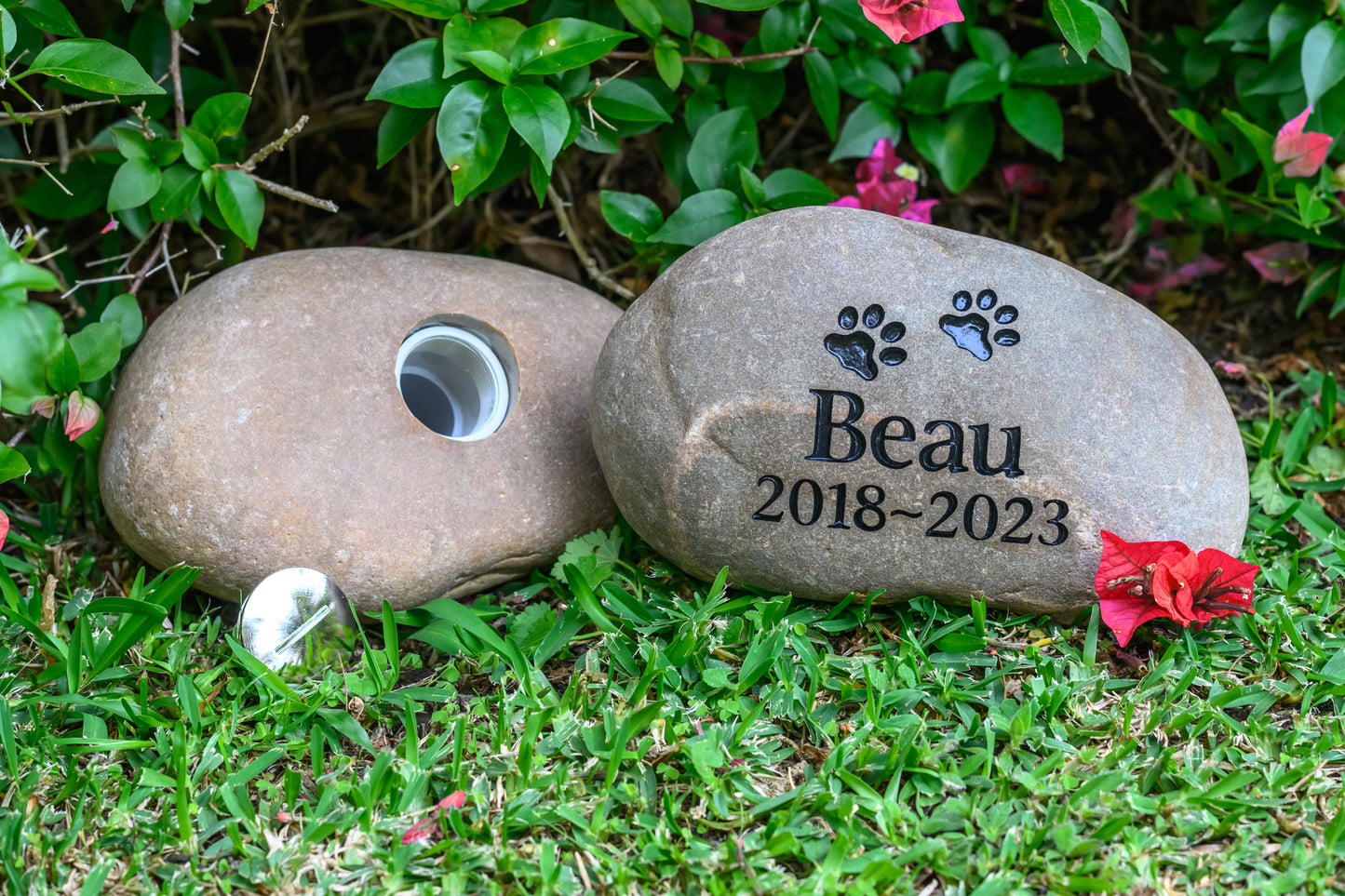 Engraved Riverstone Memorial with Personalised Tribute