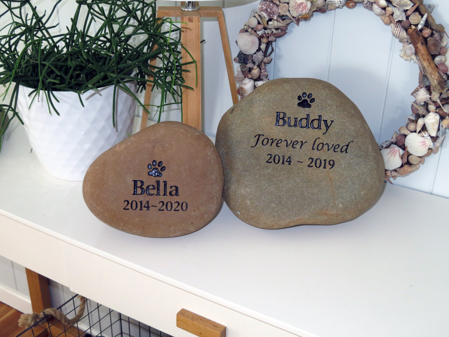 Engraved Riverstone Memorial with Personalised Tribute