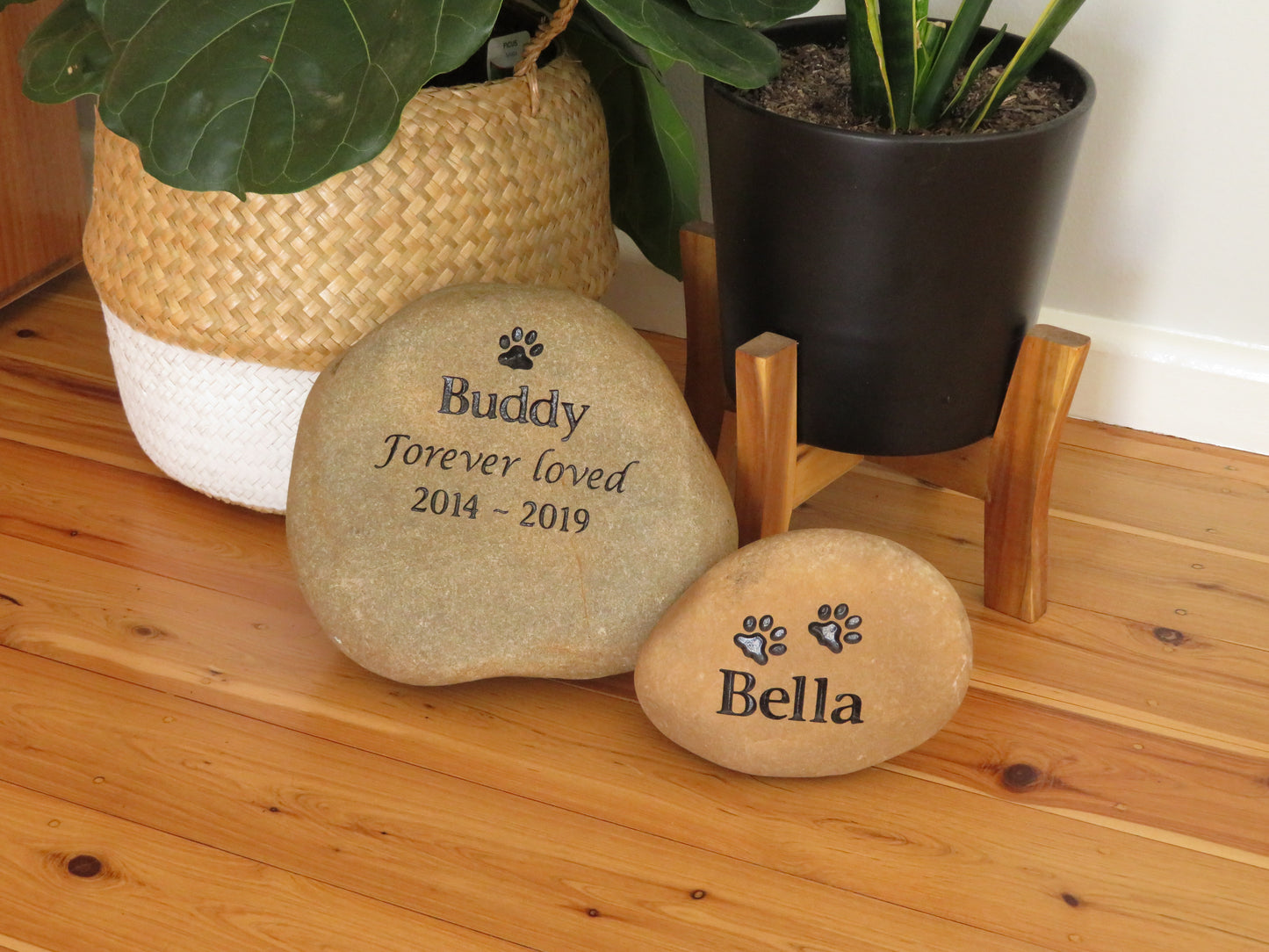 Engraved Riverstone Memorial with Personalised Tribute