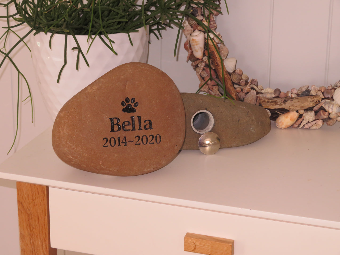Engraved Riverstone Memorial with Personalised Tribute