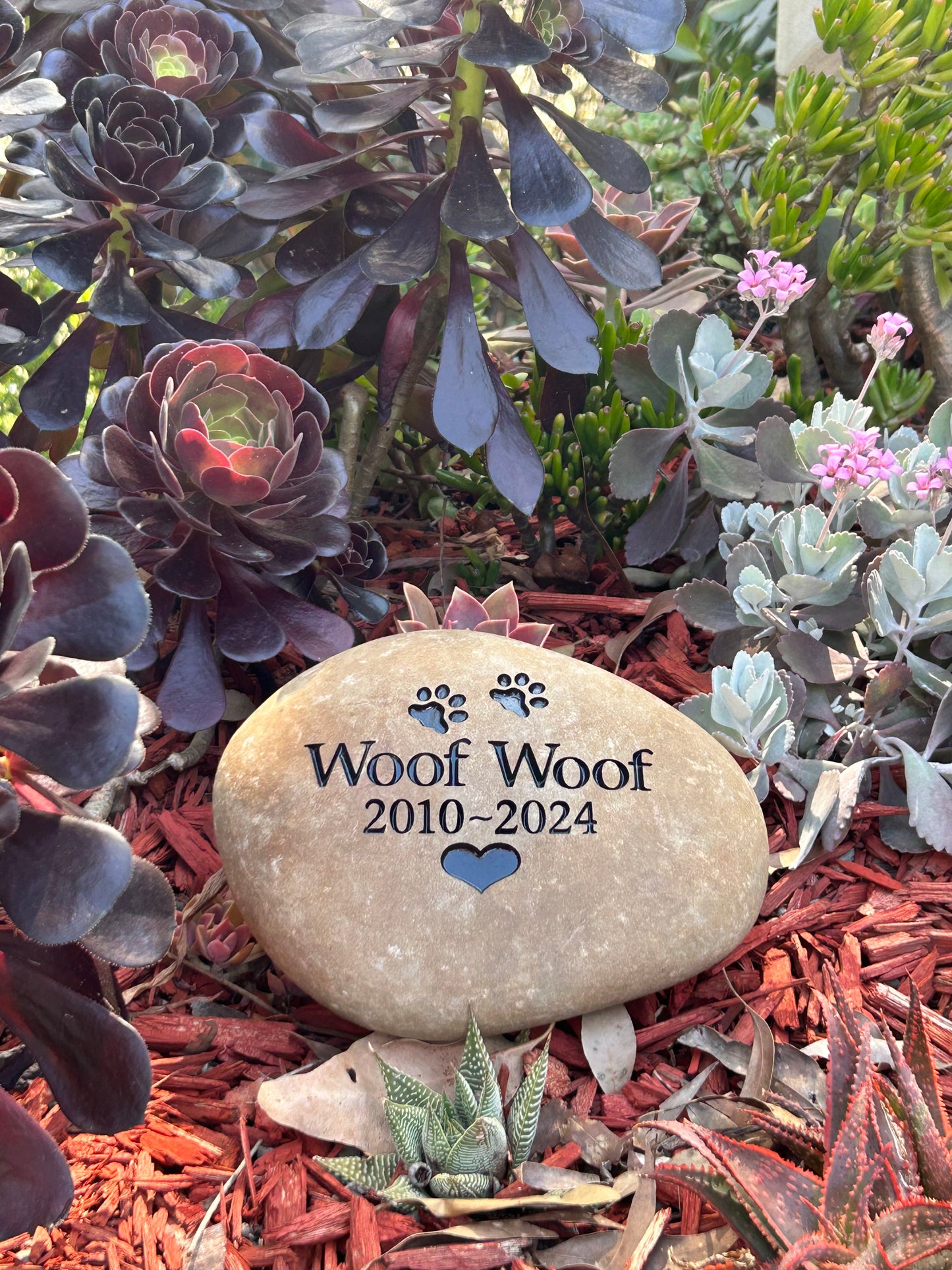 Engraved Riverstone Memorial with Personalised Tribute