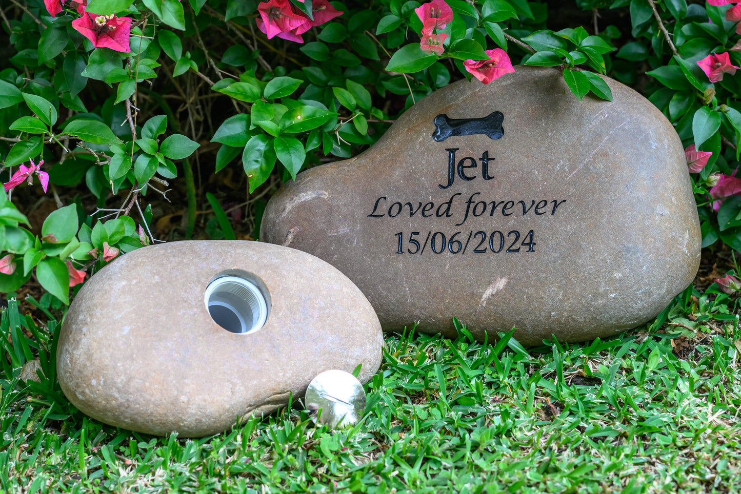 Engraved Riverstone Memorial with Personalised Tribute