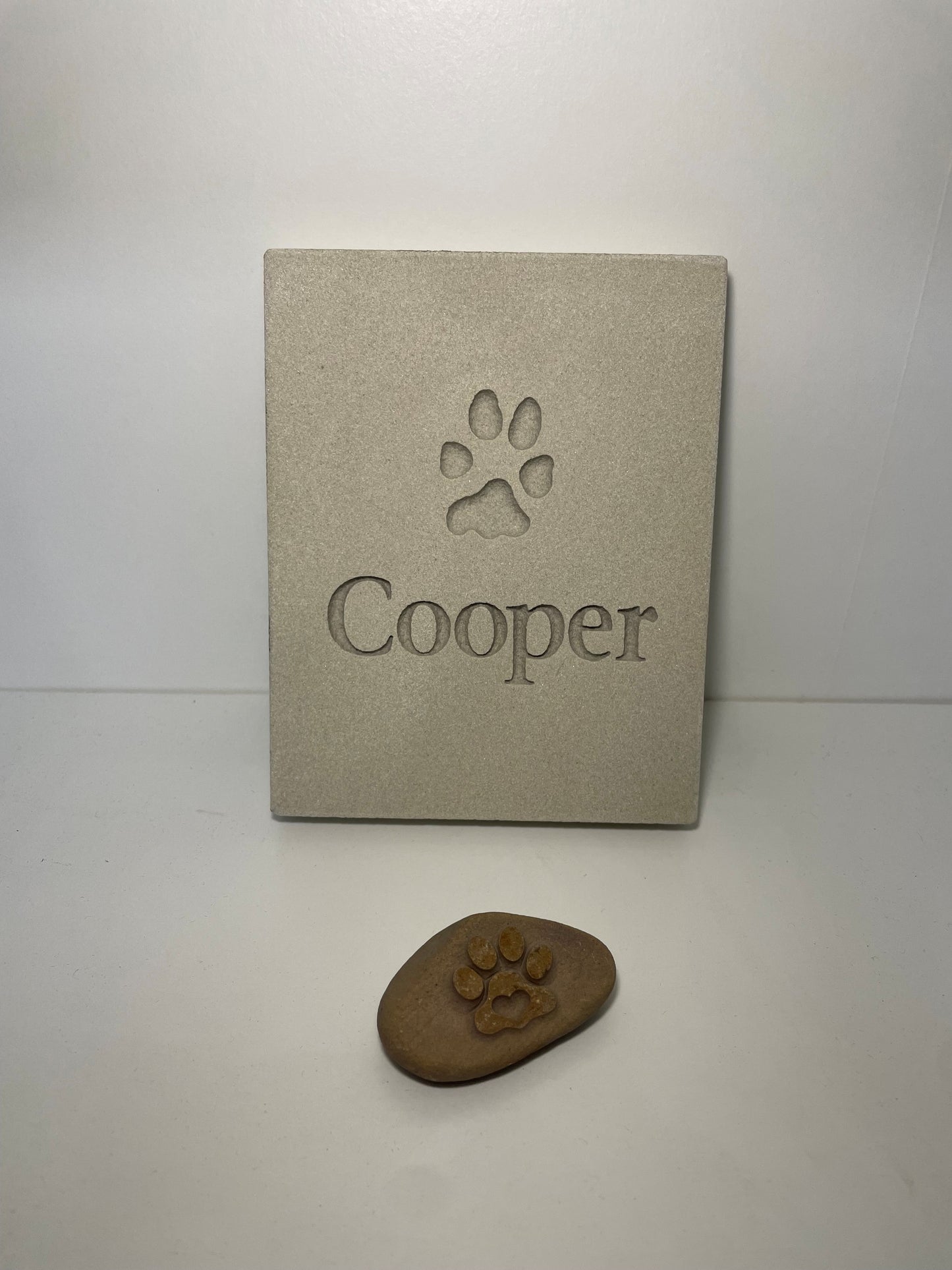 Personalised Paw Prints In Stone