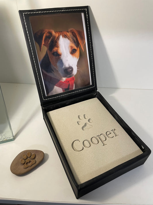 Personalised Paw Prints In Stone