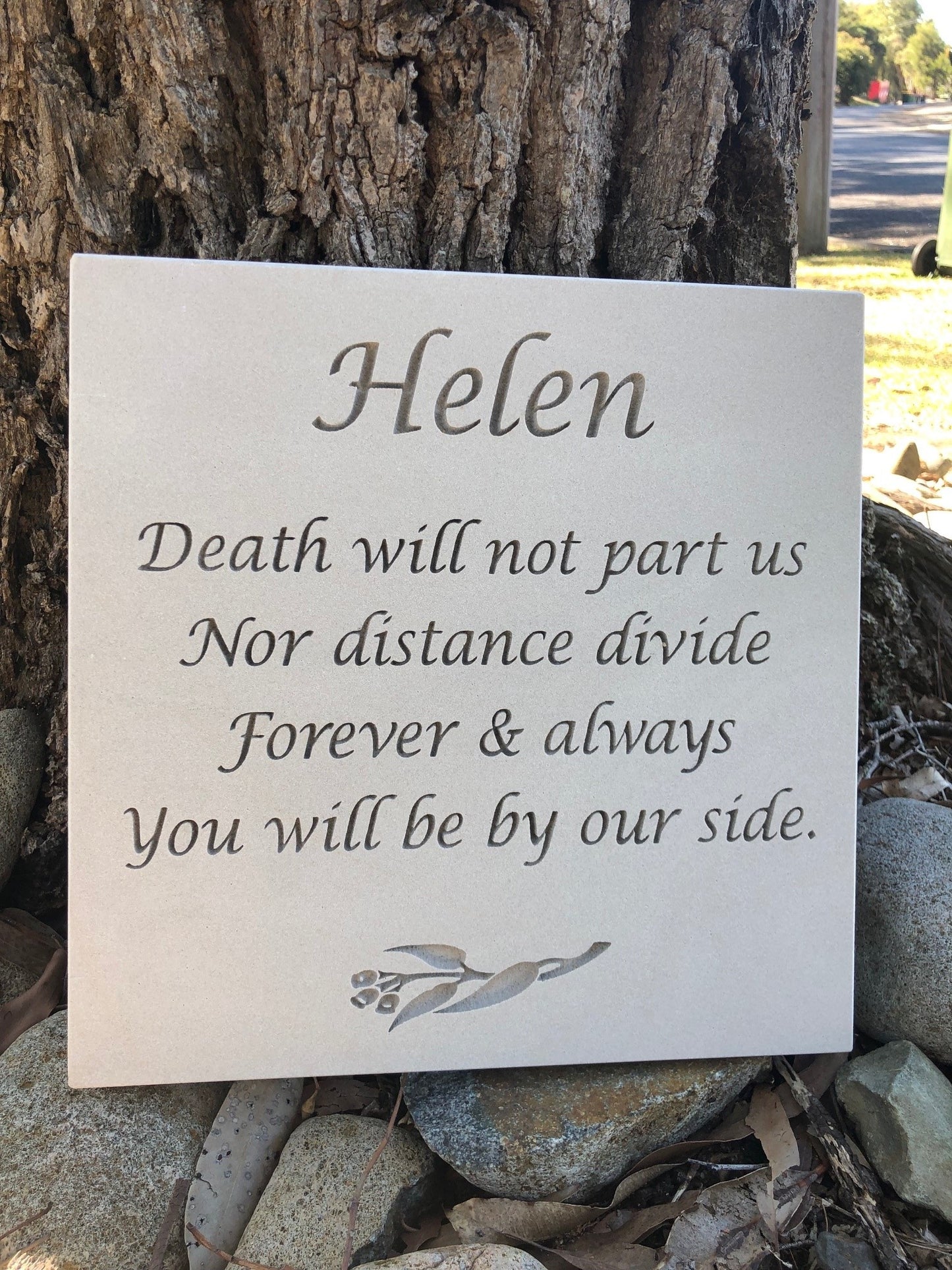 Personalised Sandstone or Granite Memorial Plaque - 30cm x 30cm