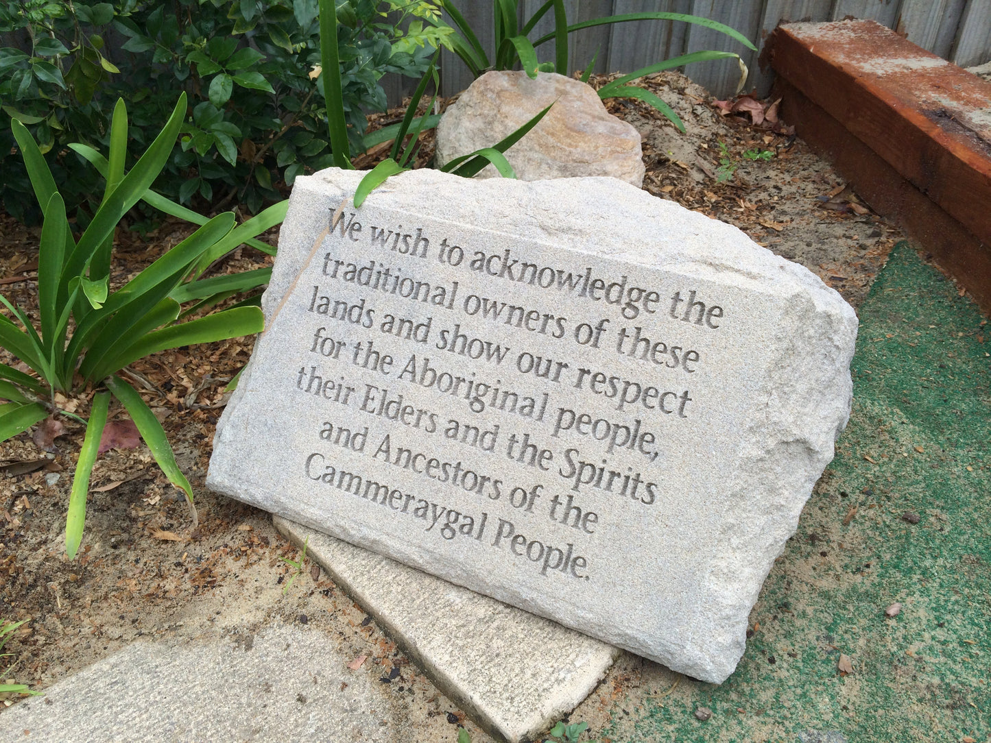 Australian Sandstone Memorial Marker with Personalised Engraving