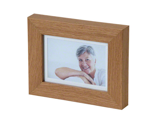 Tribute Oak Photo Frame Urn with Discreet Ashes Compartment