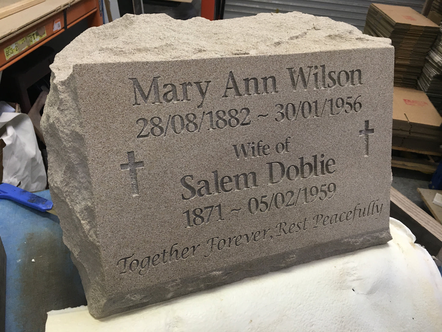 Australian Sandstone Memorial Marker with Personalised Engraving