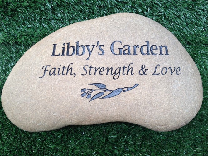 Engraved Riverstone Memorial with Personalised Tribute