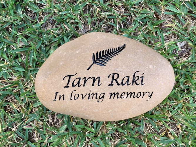 Engraved Riverstone Memorial with Personalised Tribute