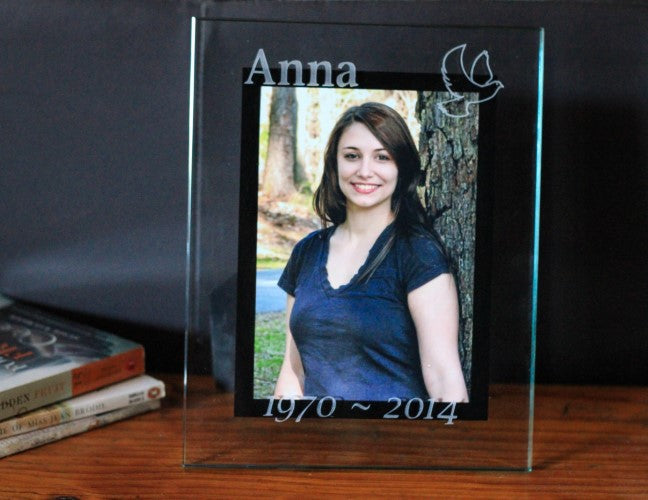 Glass Photo Frame - Deeply Engraved