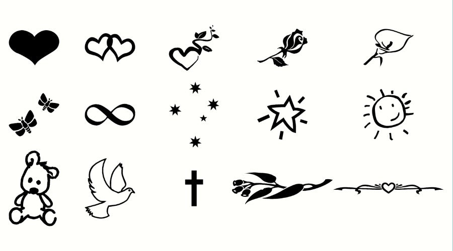 examples of graphic options to be inscribed