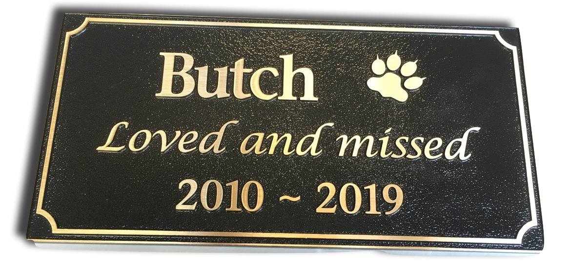 Bronze Pet Memorial Plaque - 30 x 15cm