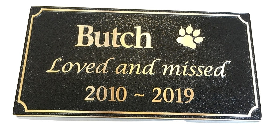 Bronze Pet Memorial Plaque - 30 x 15cm