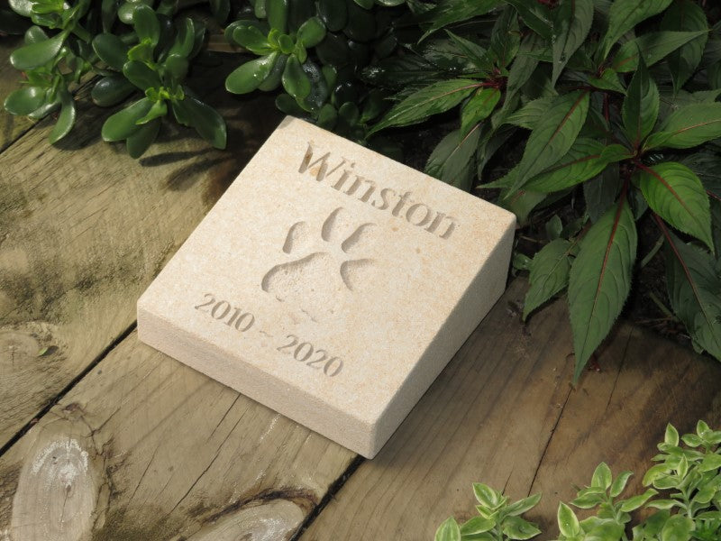 Personalised Paw Prints In Stone