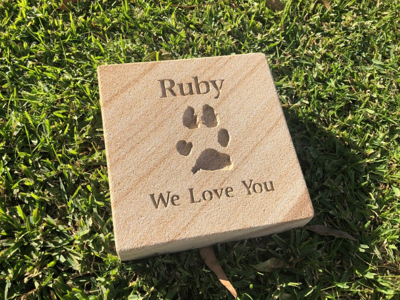 Personalised Paw Prints In Stone