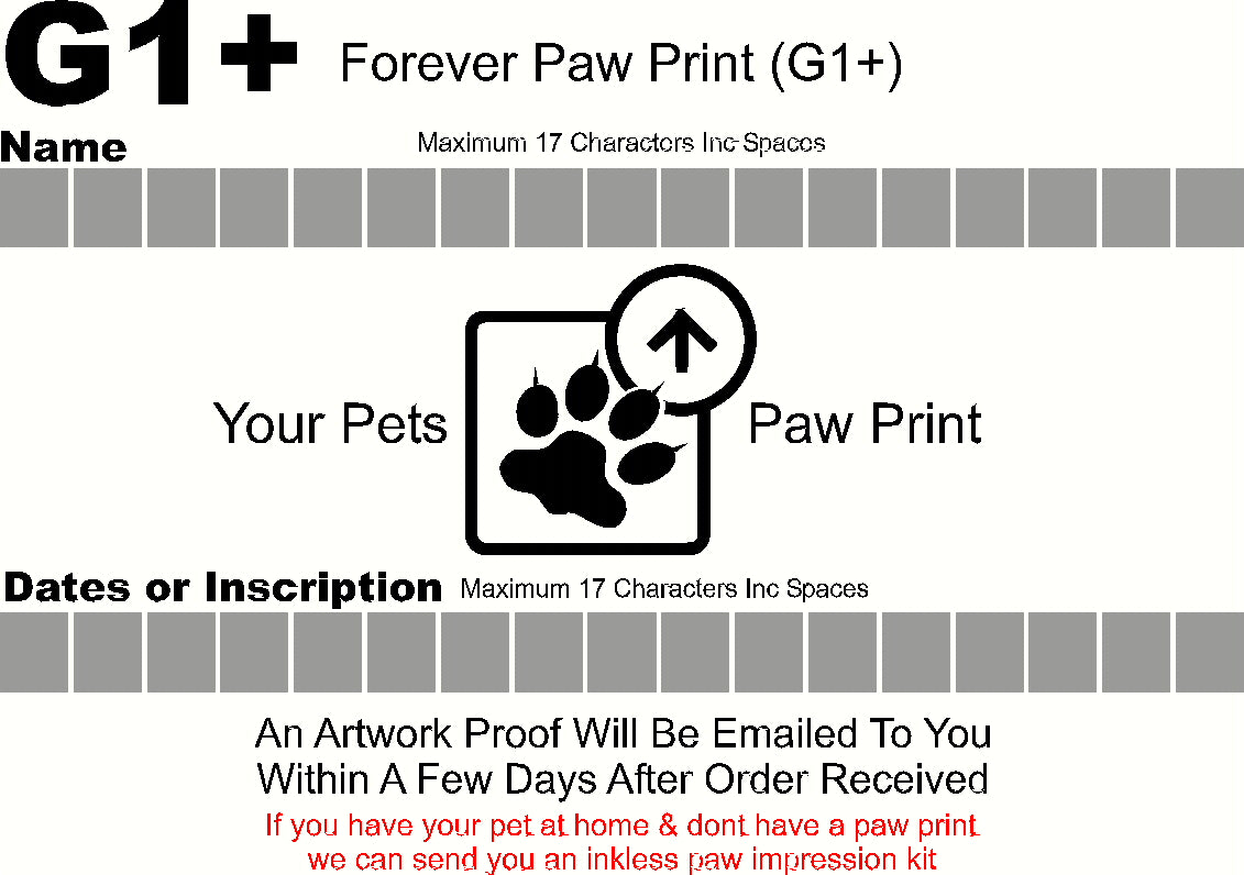 Personalised Paw Prints In Stone