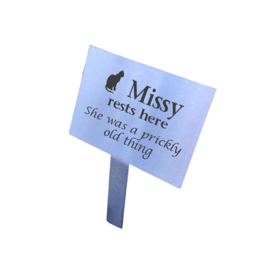 Personalised Garden Stake Pet Memorial - Stainless Steel
