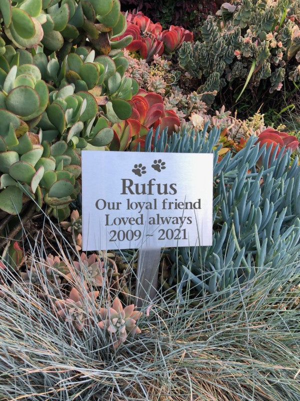 Garden Stake Memorial - Stainless Steel